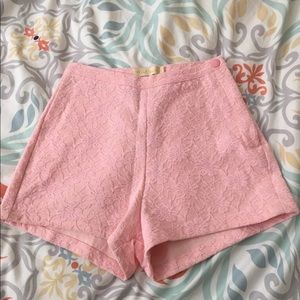 Pink Lace Shorts
